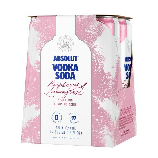 Absolut Sparkling Cran-Pineapple 4Pk - 4PK