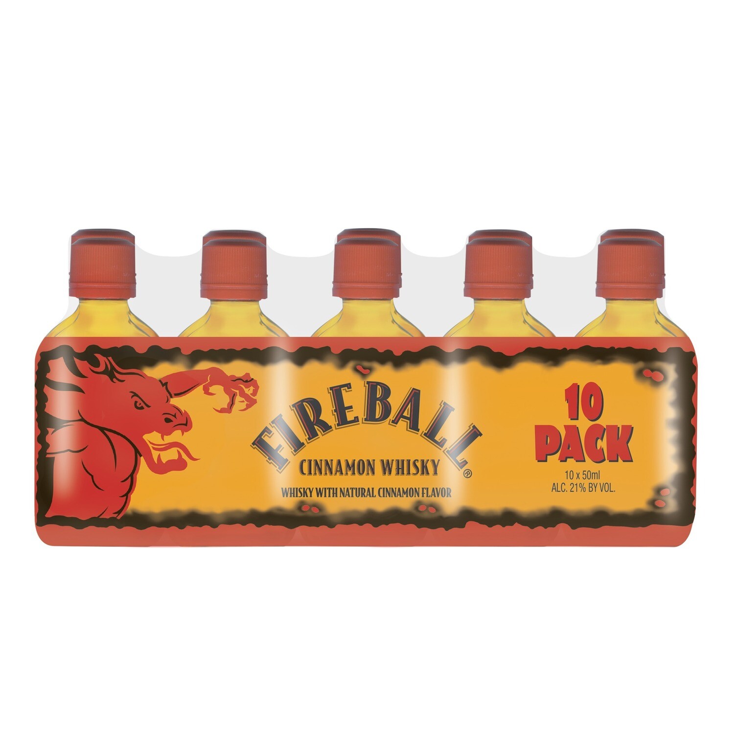 Fireball Cinnamon Whisky 10Pk 50Ml - 10PK