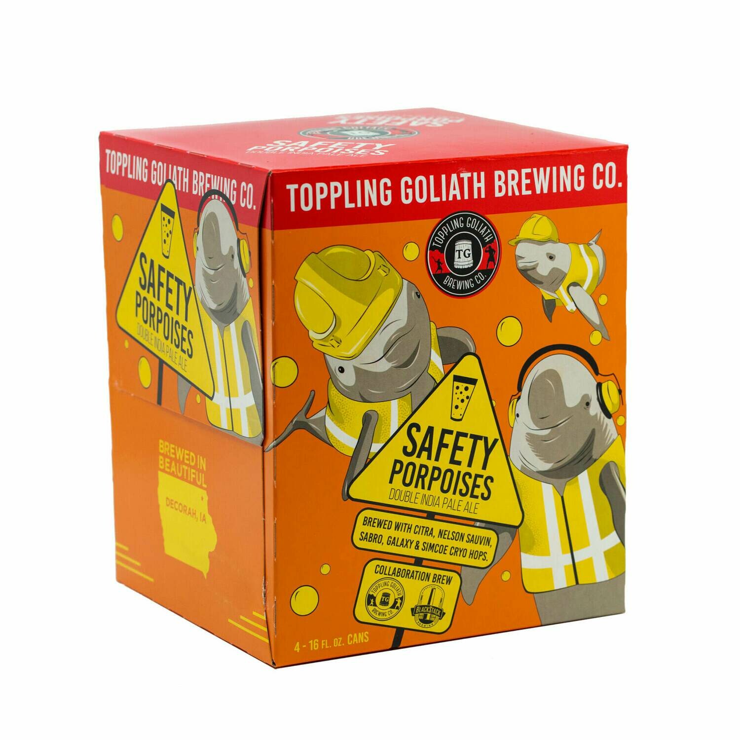 Toppling Goliath Safety Porpoises Dbl Ipa 16Zcan 4Pk - 4PK