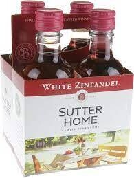 Sutter Home White Zinfandel 4Pk 187M - 4PK