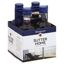 Sutter Home Merlot 4Pk 187M - 187ML