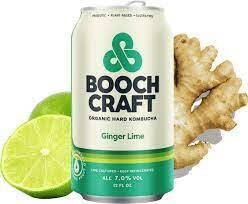 Boochcraft Ginger/Lime/Rosehip Hard Kombucha 12Zcan - 6PK