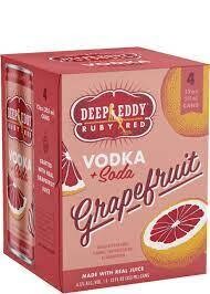 Deep Eddy Sparkling Grapefruit Vodka Soda 355Ml - 4PK