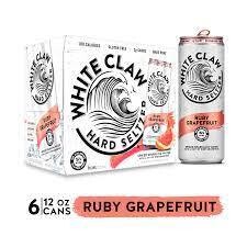 White Claw Hard Seltzer Ruby Grapefrt 12Zcan - 6PK