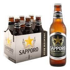 Sapporo Draft 12Z Btl - 6PK
