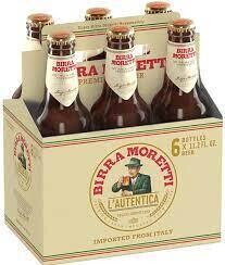 Moretti Birra Italian Lager 12Z Btl - 6PK