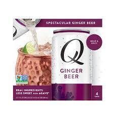 Q Drinks Ginger Beer 7.5Z Can - 4PK