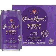 Crown Royal Whisky & Cola 12Zcan - 4PK Crown Royal Whisky & Cola 12Zcan - 4PK