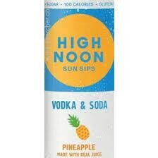 High Noon Sun Sips Pineapple Vodka/Soda 700Ml - 24OZ