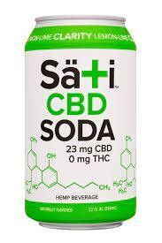 Sati Cbd Soda Clarity Lemon Lime 23Mg 12Z Can - 12OZ