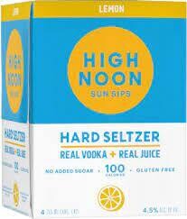 High Noon Sun Sips Lemon/Vodka/Soda 12Zcan - 4PK