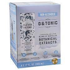 Clever Non-Alch G & Tonic Mocktail 12Z Can 4Pk - 4PK