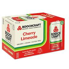 Boochcraft Cherry Lime Hard Kombucha 12Zcan - 6PK