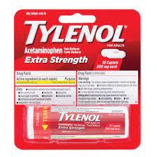 Tylenol Extra Strong Vial 10 Caps Carded - EACH