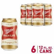 Miller High-Life 12Z Can - 6PK