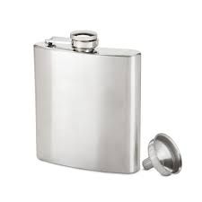 True Brand Flask 6Z Stainless Steel W/ Funnel - 6OZ True Brand Flask 6Z Stainless Steel W/ Funnel - 6OZ