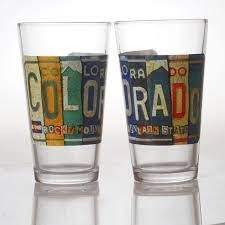 Pint Glass Frosted License Plate Art - EACH