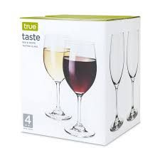 True Brand Red & White Tasting Glass 4Pk - EACH