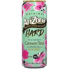Arizona Hard Green Tea Ginseng/Honey 22Oz Can - 22OZ