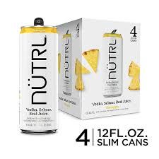 Nutrl Pineapple Vodka Seltzer 12Zcan - 4PK