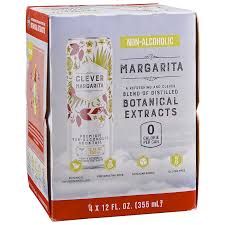 Clever Non-Alch Margarita Mocktail 12Z Can 4Pk - 4PK