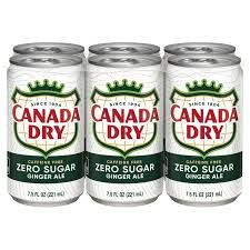 Canada Dry Ginger Ale Zero Sugar7.5Zcan - 6PK