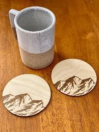 Coasters Wooden Etched - EACH