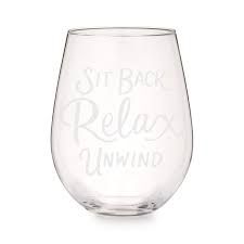 Twine Sit Back & Relax Wine Glass - EACH