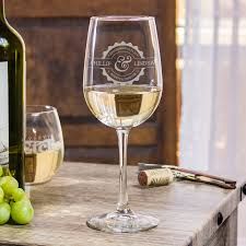 Wine Glass Etched W/Misc - EACH