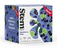 Stem Cider Blueberry Lime 12Z Can - 4PK