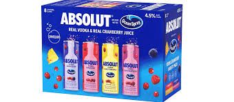 Absolut Sparkling Vodka Variety 8 Pack 12Zcan - 8PK