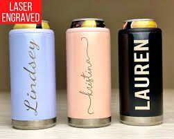 Koozie Skinny Etched W/ Misc - CAN