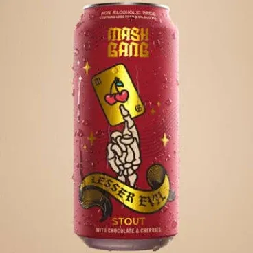 Mash Gang Lesser Evil Stout Non Alcoholic 16Oz - 16OZ Mash Gang Lesser Evil Stout Non Alcoholic 16Oz - 16OZ