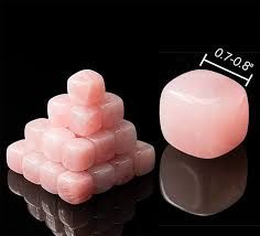 Rose Quartz Wine Gem Ice Cubes - EACH Rose Quartz Wine Gem Ice Cubes - EACH