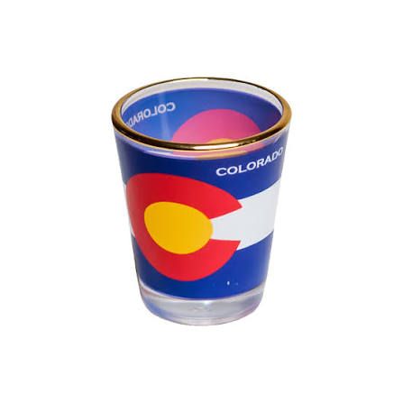 Shot Glass Colorado Flag - EACH Shot Glass Colorado Flag - EACH