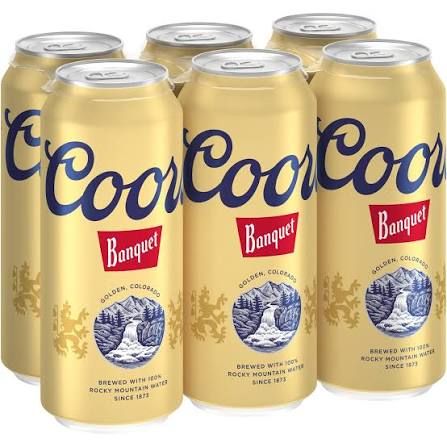 Coors Banquet 16Oz Can 6Pk - 6PK