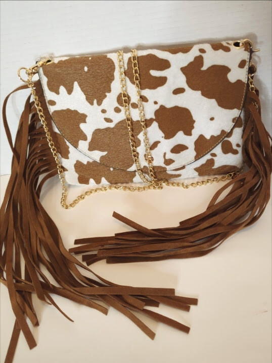 Western  Fringe Clutch NWT Cross Body Cow