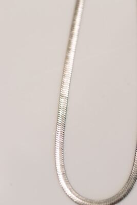 Herringbone Silver Necklace 