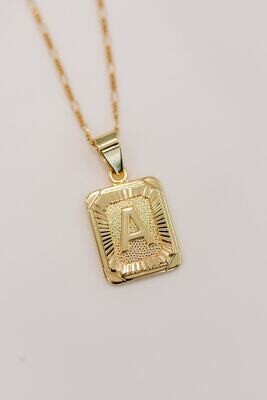 Initial Card Necklace 