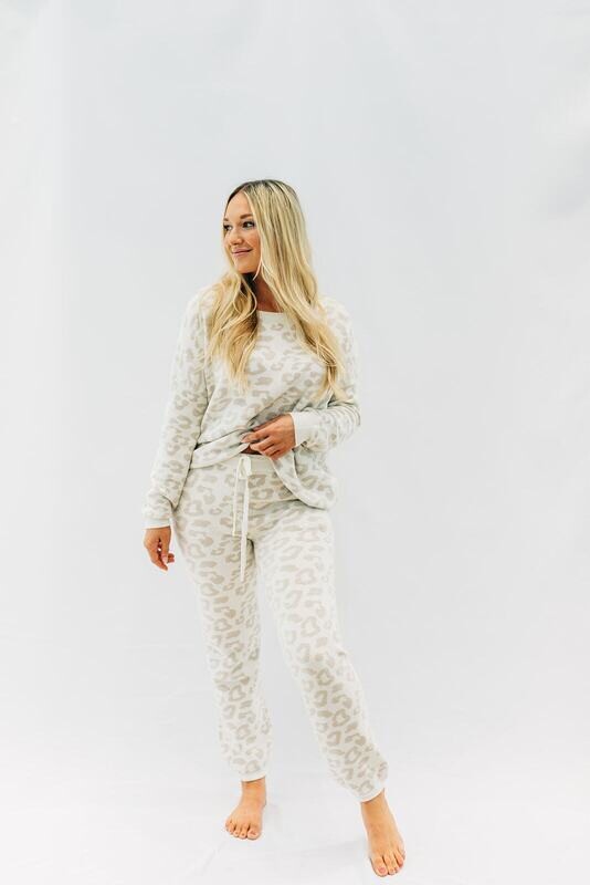 CozyChic In The Wild Track Pant Cream/Stone