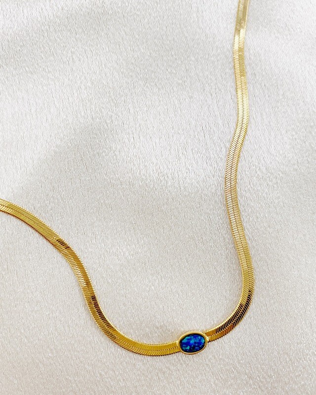Opal Herringbone Blue