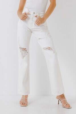 Destroyed Jeans White