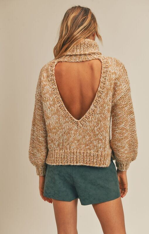 Hey Now Cut Out Back Sweater