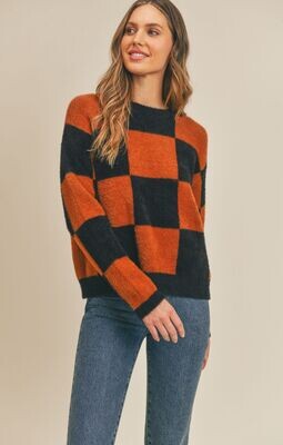 Bits and Pieces Checkered Sweater