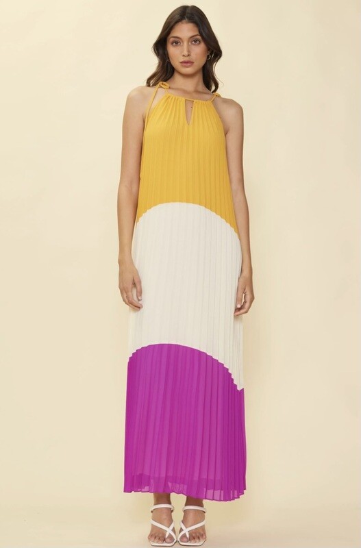 Color Block Maxi Dress 