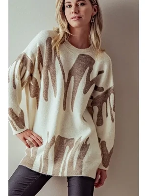 Scribble Print Sweater