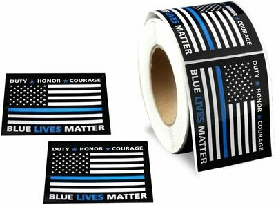 BACK THE BLUE $5-$20 DONATION WITH FREE DUTY, HONOR, COURAGE STICKER