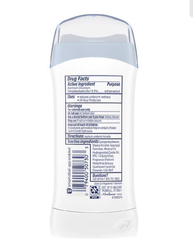 Dove deodorant pour aisselle