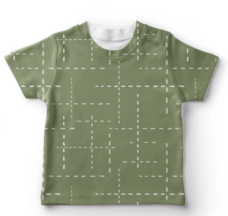 Green Dashed Lines T-Shirt