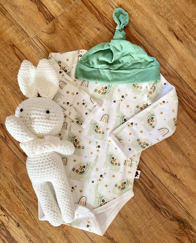 Floral Elephant Onesie Classic - Long Sleeve